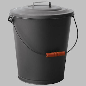 Ash bucket with lid